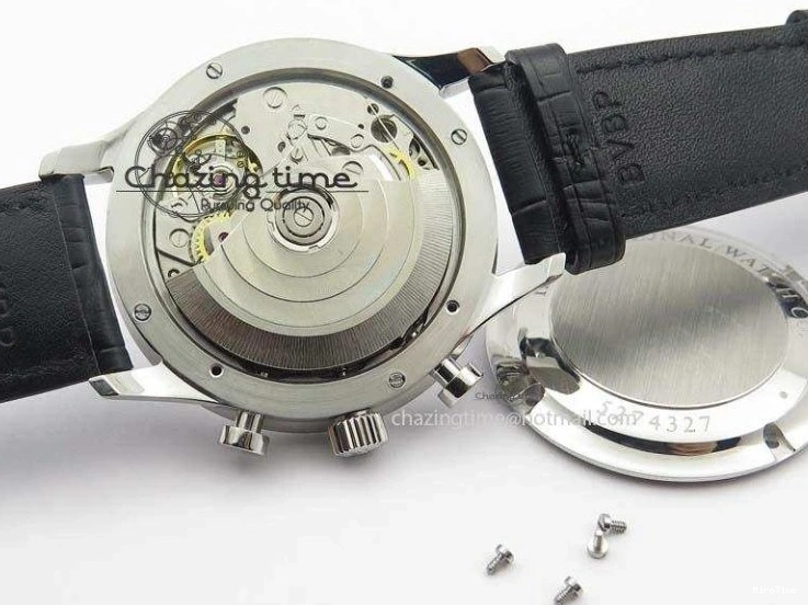 MIROTIME 0217 Modern Portuguese IW371404 ZF V3 1:1 Best Edition SS Black Dial On Black Leather Strap A 7267